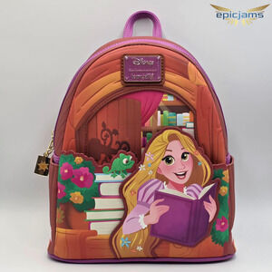 Loungefly Disney Tangled Rapunzel Exclusive Books Pascal Mini Backpack New